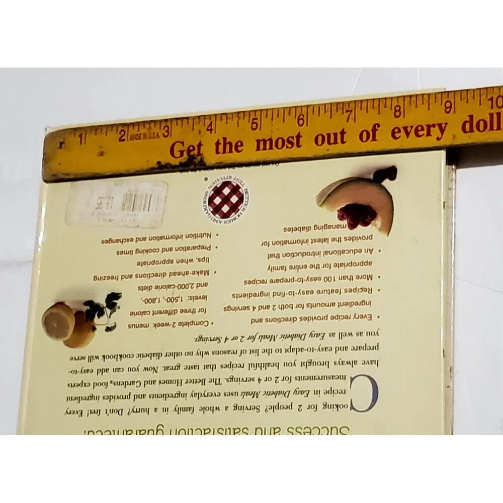 Easy Diabetic Meals by Kristi Fuller 2002 Spiral Cookbook for 2 or 4 Servings